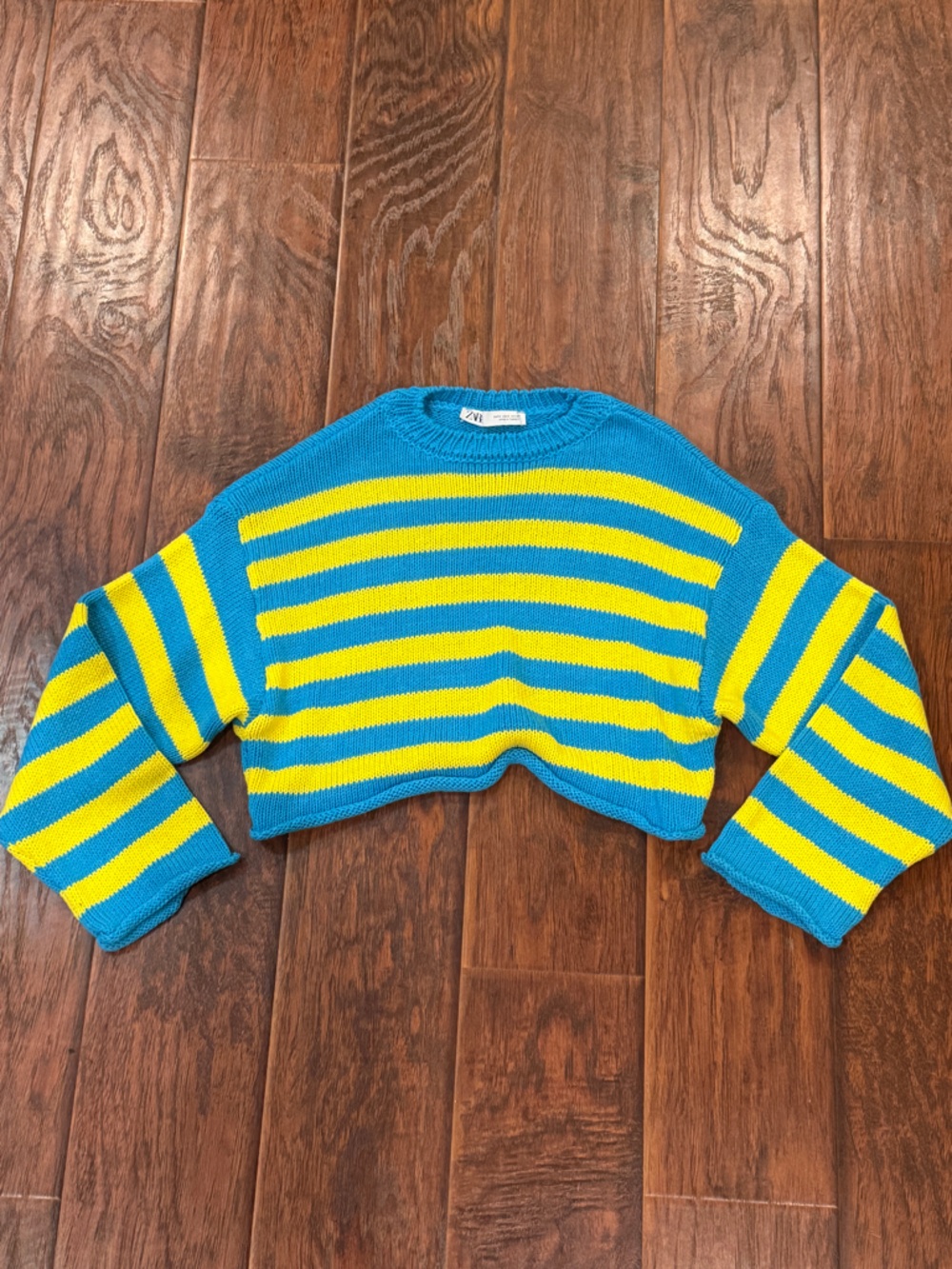 ZARA stripped cropped sweater